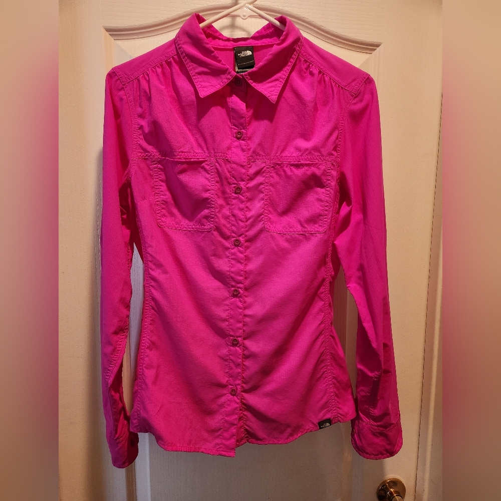 North Face Women's or Juniors long sleeve polo